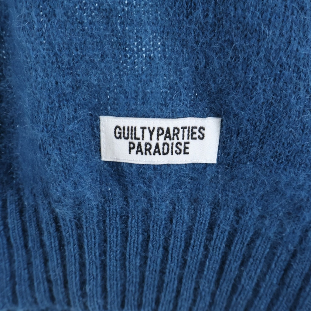 WACKO MARIA(ワコマリア) 22AW MOHAIR CREW NECK SWEATER モヘア クルーネック セーター ニット ブルー 22FW-WMK-KN05