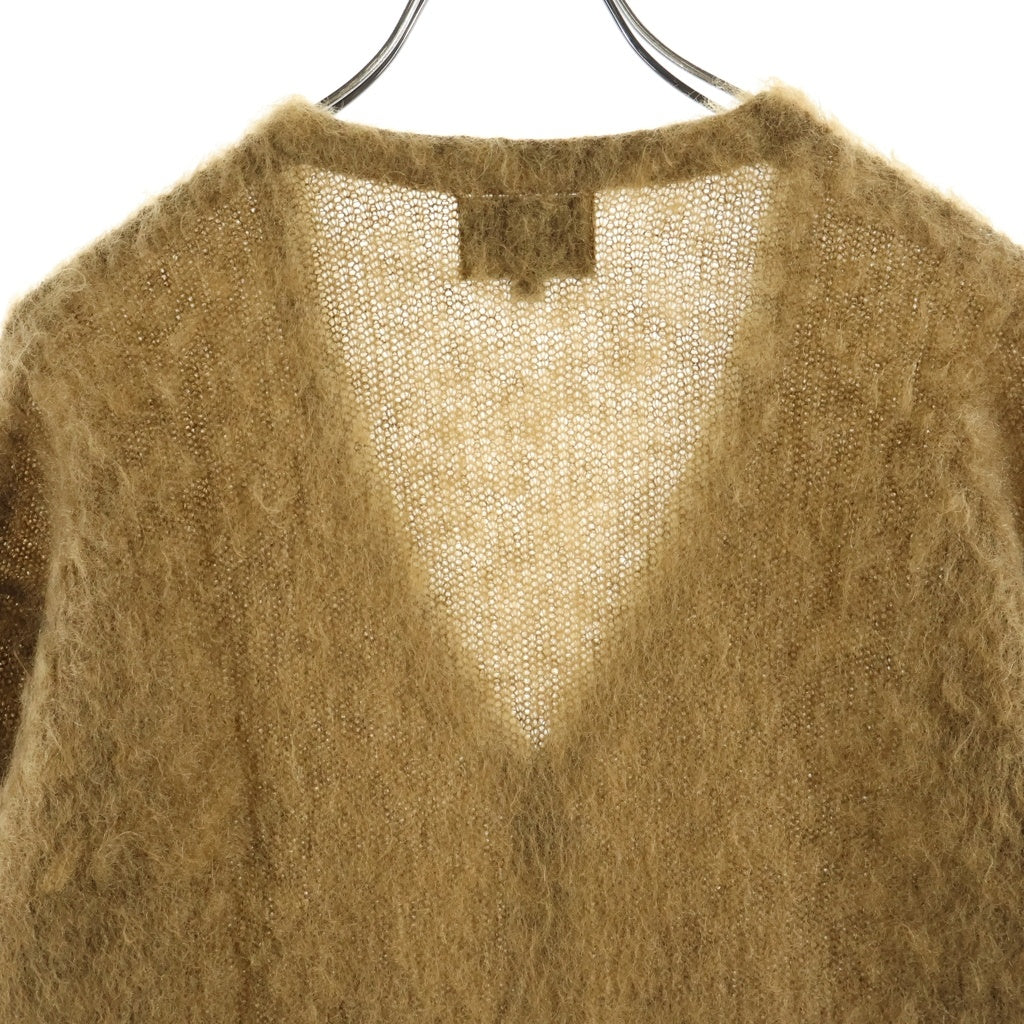 STEP AHEAD(ステップアヘッド) Mohair Cardigan W/Pocket Solid モヘアカーディガン ダブルポケット ブラウン