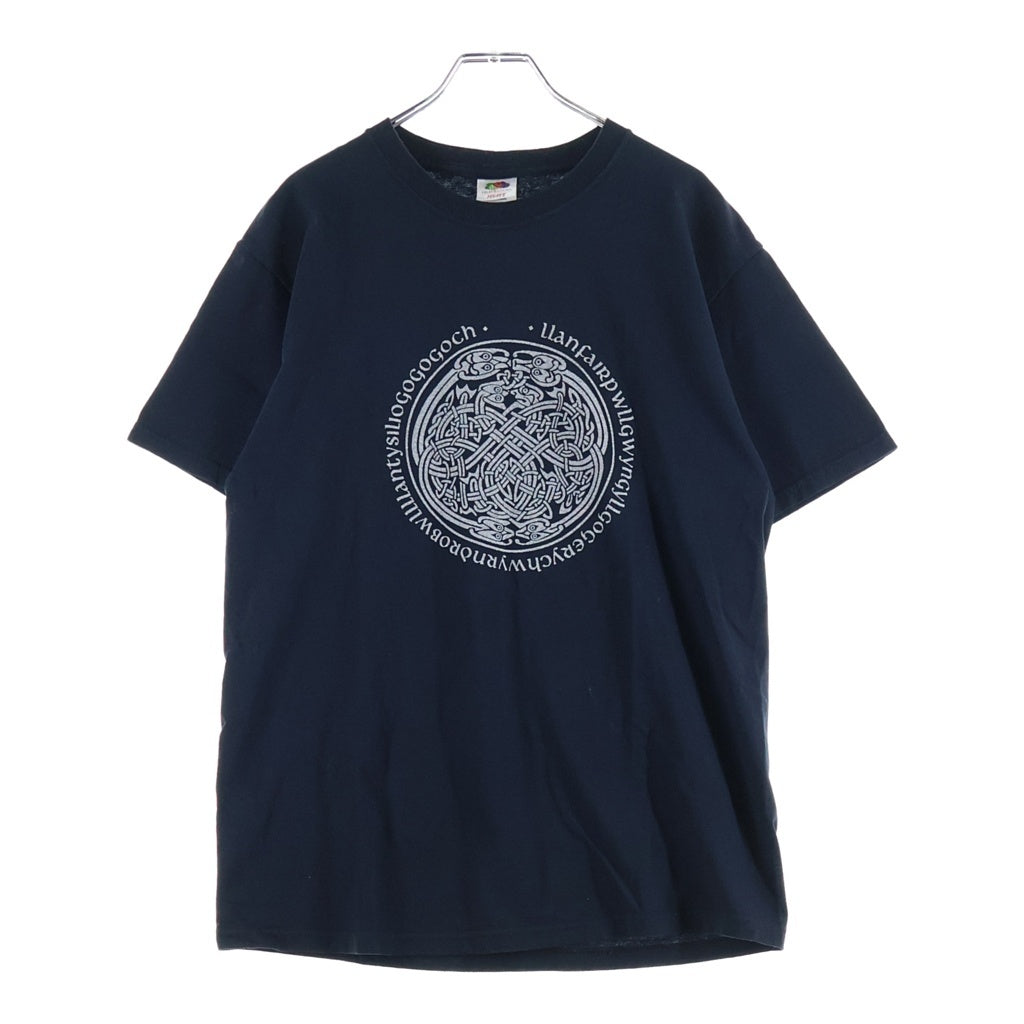 VINTAGE(ヴィンテージ) 00s FASHION VICTIM Celtic ケルティックノット ケルト文様 フロントロゴ 半袖シャツ カットソー ブラック