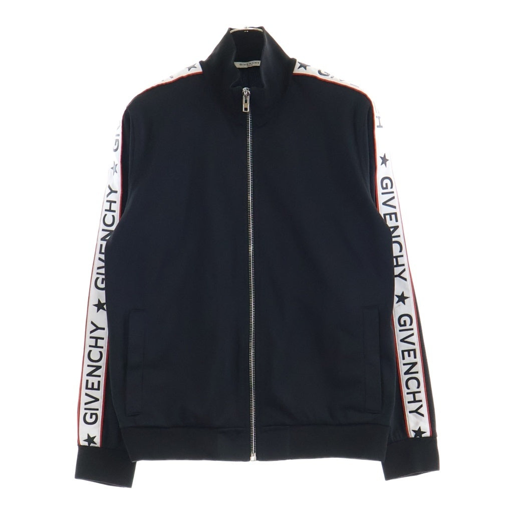 GIVENCHY(ジバンシィ) アームロゴデザイン ダブルポケット ジップアップ トラックジャケット ブラック BM702W300B