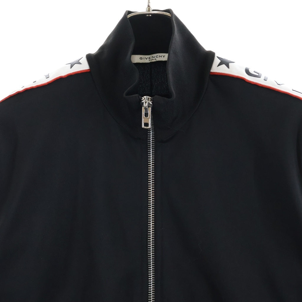 GIVENCHY(ジバンシィ) アームロゴデザイン ダブルポケット ジップアップ トラックジャケット ブラック BM702W300B