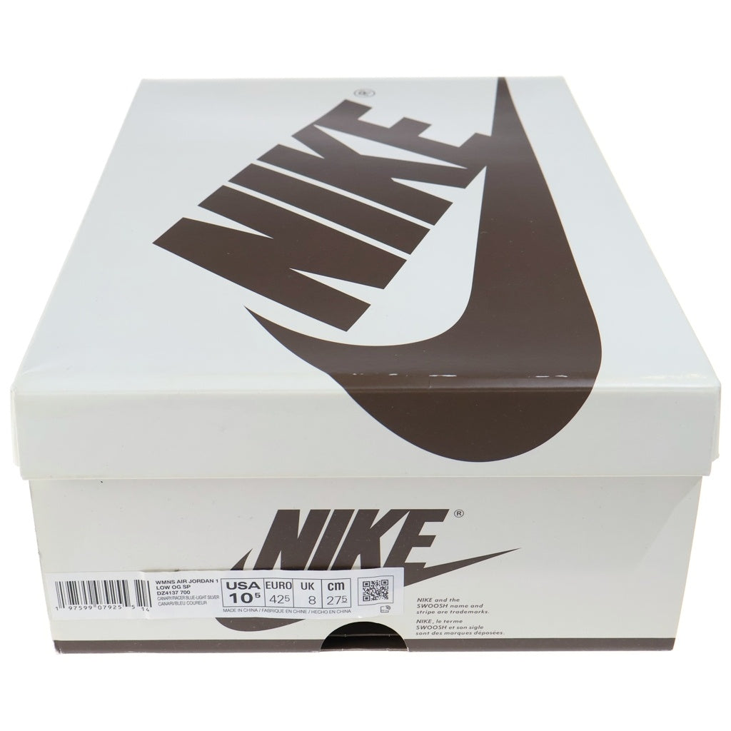 NIKE(ナイキ) ×TRAVIS SCOTT WMNS AIR JORDAN 1 RETRO LOW OG CANARY DZ4137-700 トラヴィススコット エアジョーダン1 ローカットスニーカー カナリー US10.5/27.5cm