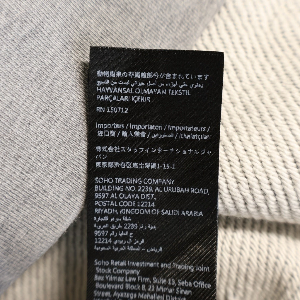 AMIRI(アミリ) 24AW MA SHOTGUN EMBROIDERED HOODIE ショットガン加工 ロゴ刺繍 プルオーバーパーカー グレー AMJYHD1041