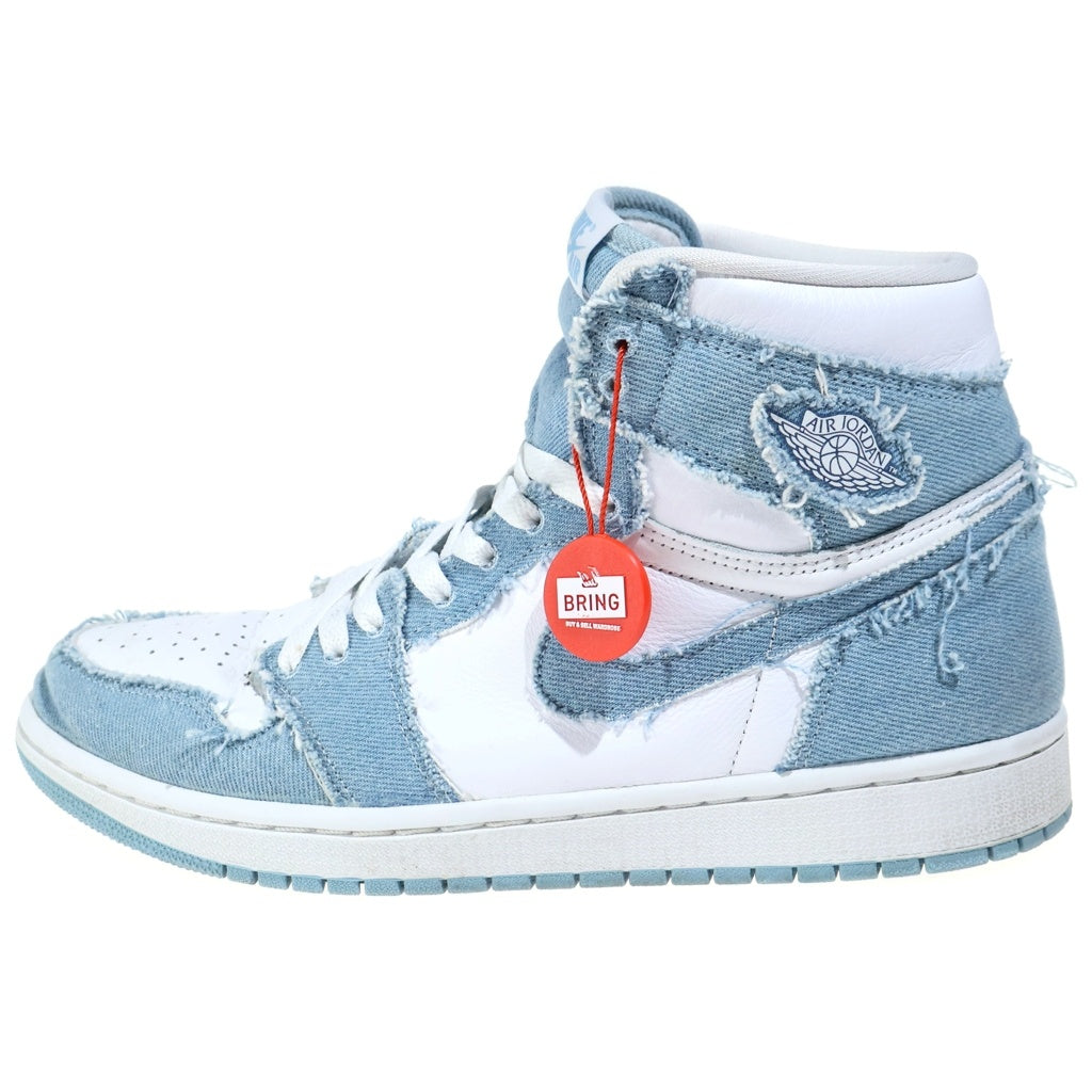 NIKE(ナイキ) WMNS AIR JORDAN 1 HIGH OG DENIM ウィメンズ エアジョーダン1 デニム ハイカットスニーカー ホワイト/ブルー US11/28cm DM9036-104