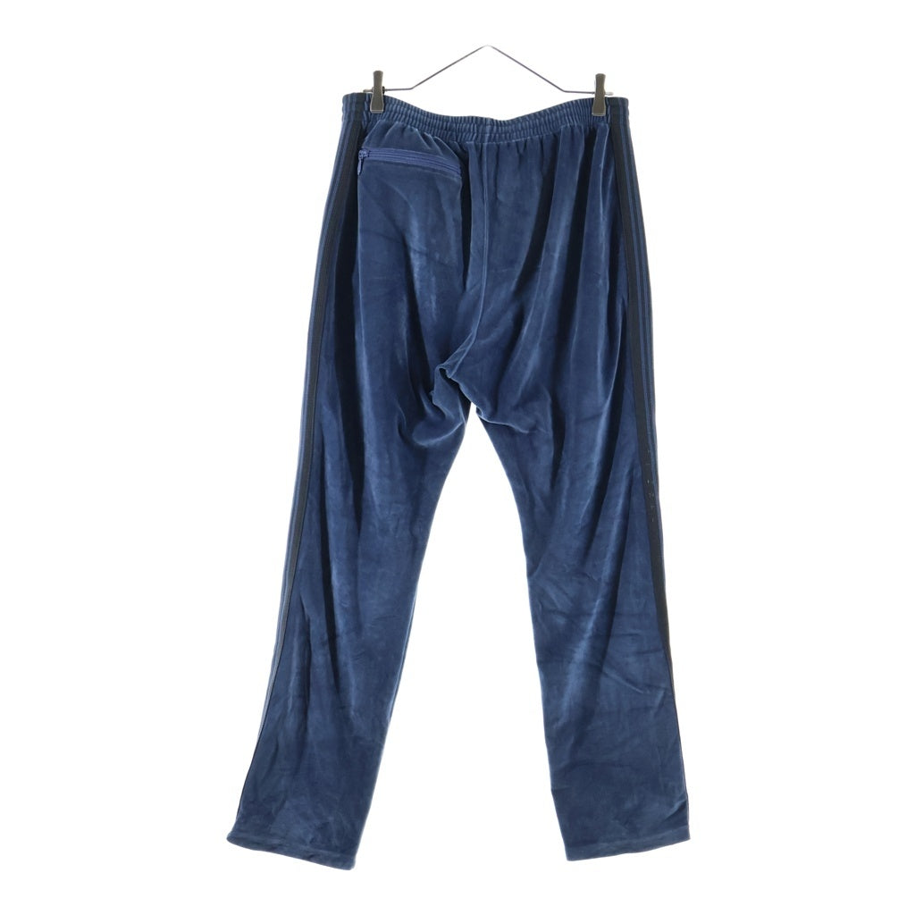 Needles(ニードルス) 23AW NARROW TRACK PANTS サイドライン ベロア トラックパンツ ブルー NS253