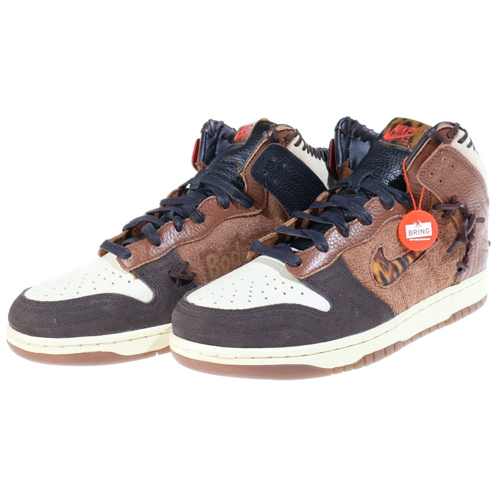NIKE(ナイキ) ×Bodega DUNK HIGH LEGEND FAUNA BROWN CZ8125-200 ボデガ ダンク ハイ レジェンドファウナブラウン ハイカットスニーカー ブラウン US10/28.0cm