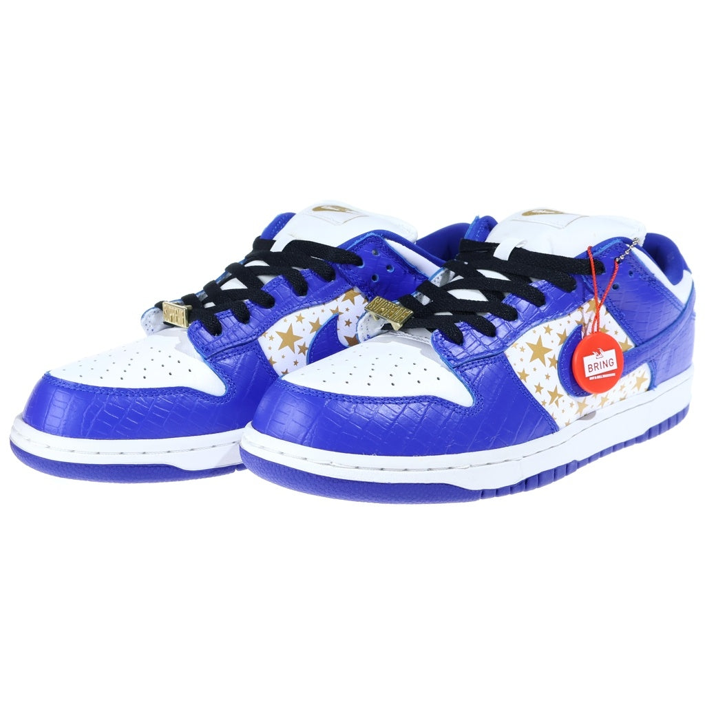 NIKE SB(ナイキエスビー) ×SUPREME DUNK LOW OG QS GOLD STARS WHITE/HYPER BLUE DH3228-100 シュプリーム ダンク ローカットスニーカー ブルー US9.5/27.5cm