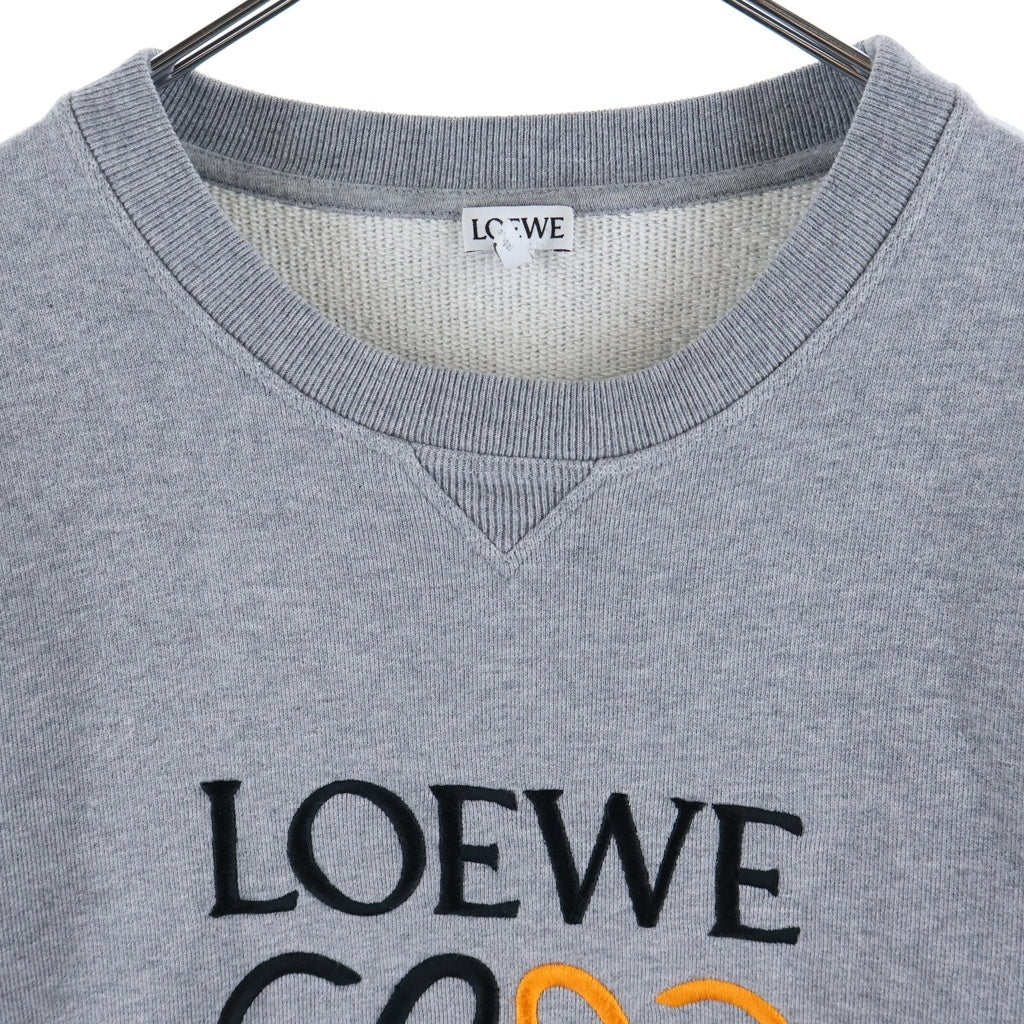 LOEWE(ロエベ) アナグラム刺繍 クルーネックスウェット トレーナー グレー 1719909
