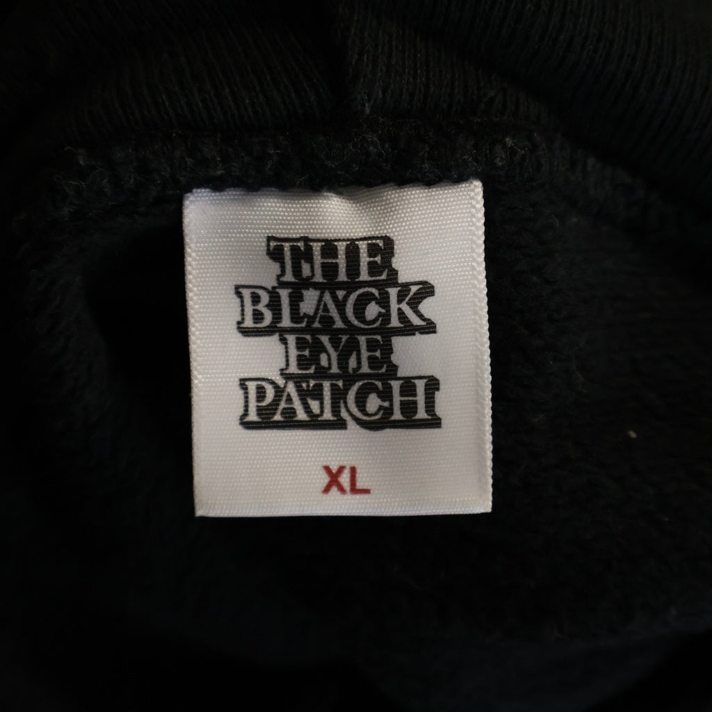 THE BLACK EYE PATCH(ブラックアイパッチ) 取扱注意 LABEL HOODIE SWEATSHIRT ラベル プルオーバーパーカー フーディー ブラック