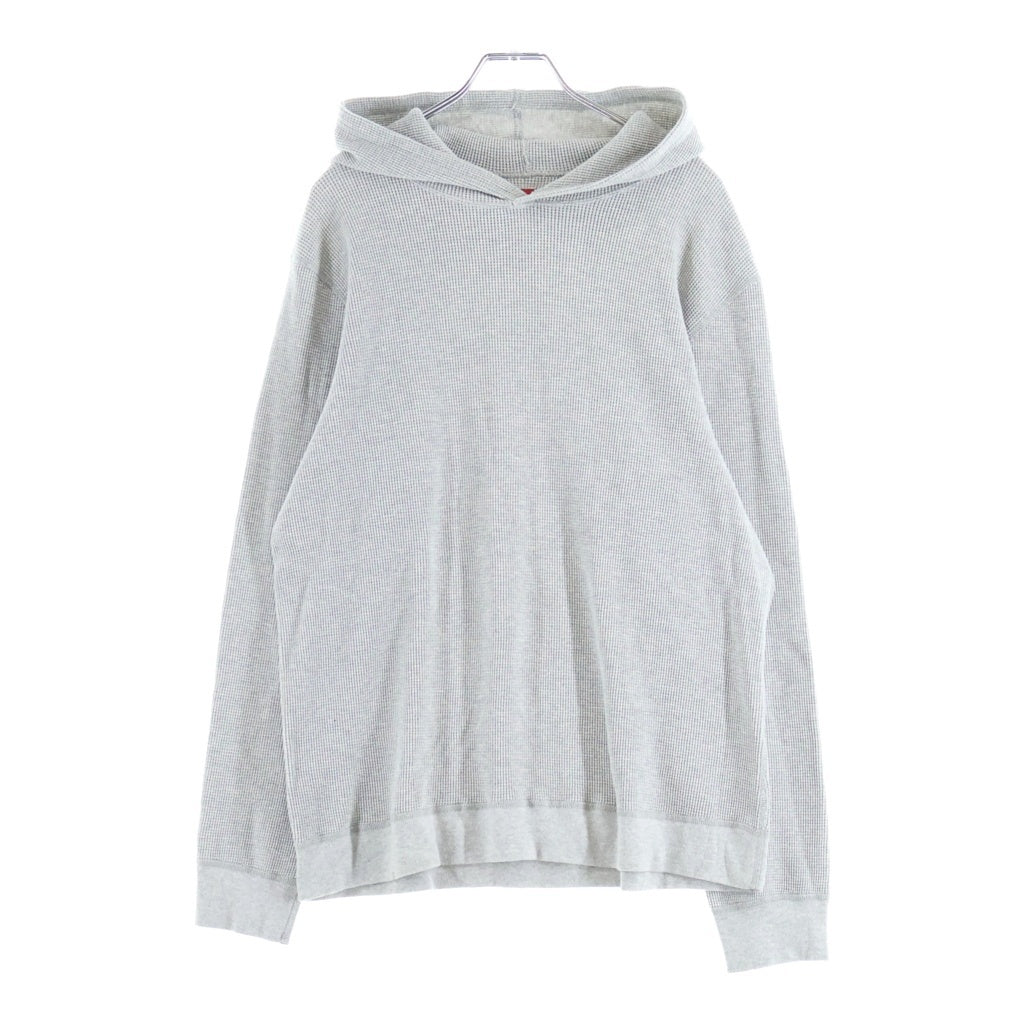 SUPREME(シュプリーム) 16AW Hooded Waffle Thermal ワッフル サーマル プルオーバーパーカー グレー