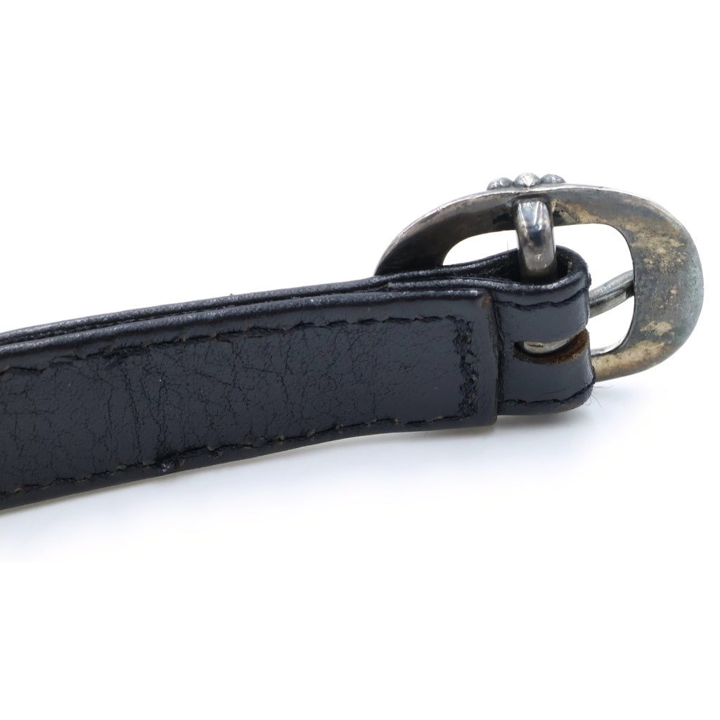 CHROME HEARTS(クロムハーツ) BLT GUNSLINGER0.75 CROSSBALL LEATHER BELT ガンスリンガー クロスボール レザーベルト ブラック
