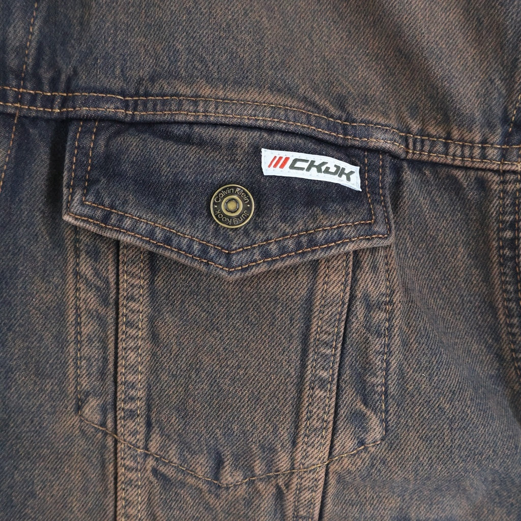 Calvin Klein(カルバンクライン) ×Jung Kook 90s Denim Jacket ジョングク デニムトラッカージャケット ブラウン 40433MF 001