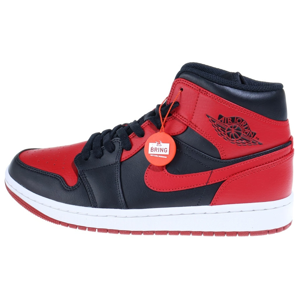 NIKE(ナイキ) AIR JORDAN 1 MID BRED 554724-074 エアージョーダン ブレッド ハイカットスニーカー ブラック/レッド US9/27.0cm
