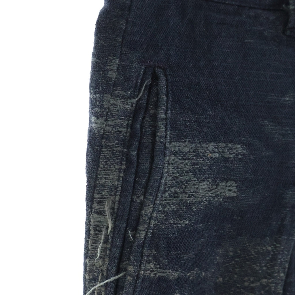 TAAKK(ターク) 25SS DENIM WIDE S/SLACKS ダメージ加工 デニムワイドパンツ ブラック TA25SS-PT015