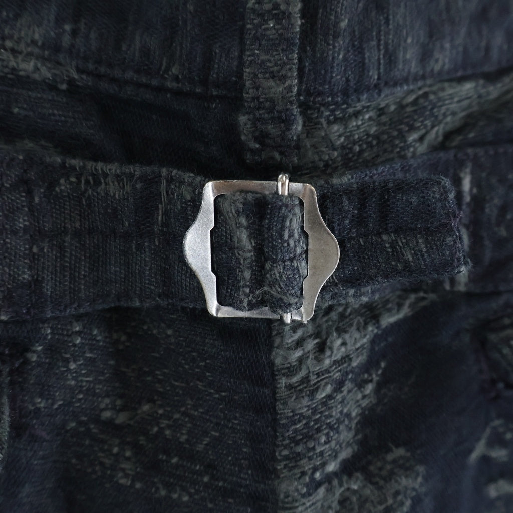 TAAKK(ターク) 25SS DENIM WIDE S/SLACKS ダメージ加工 デニムワイドパンツ ブラック TA25SS-PT015
