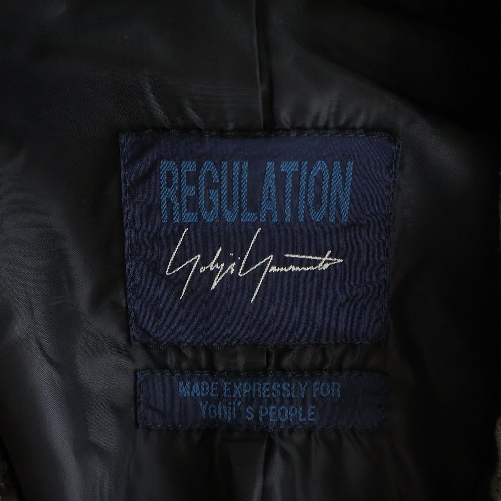 YOHJI YAMAMOTO REGULATION(ヨウジヤマモト レギュレーション) ブリーチデニム ライダースジャケット ブラック FMーJ56ー006