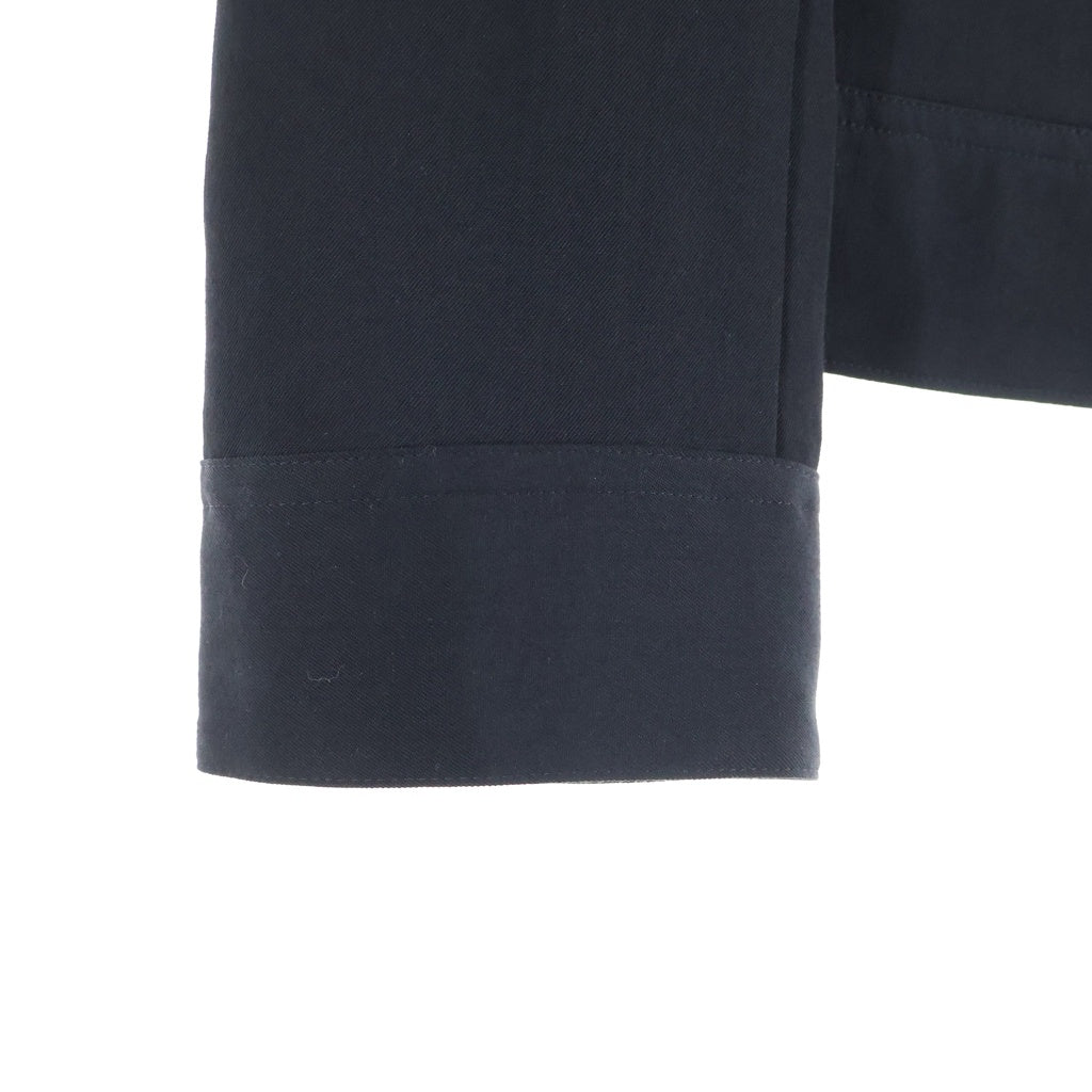 s'yte(サイト) WASHER FINISHED WOOL GABARDINE OPEN COLLAR SHORT BLOUSON ウールジャケット ブラック UY-Y02-101-1-01