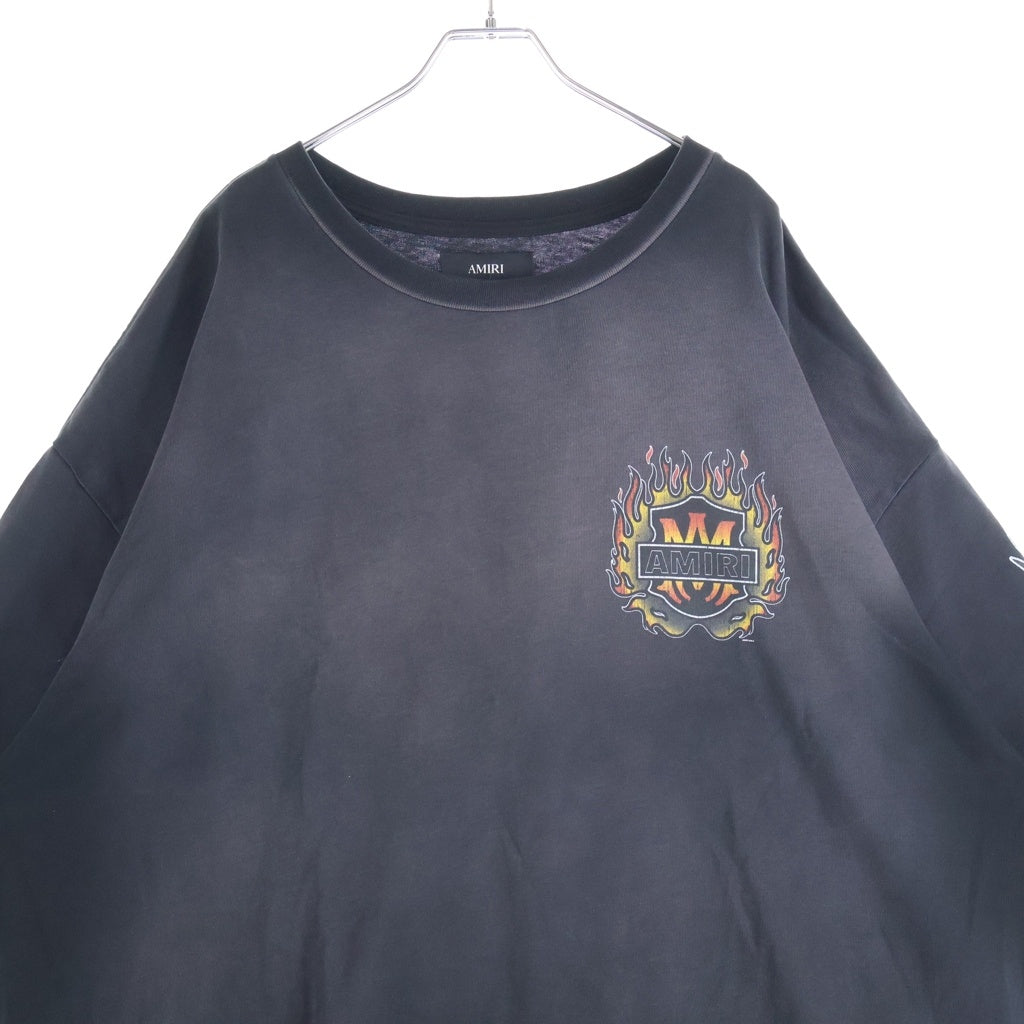 AMIRI(アミリ) MA FLAMES OS TEE BLACK エムエー フレイムズ オーエス Tシャツ ブラック AMTOJR1111