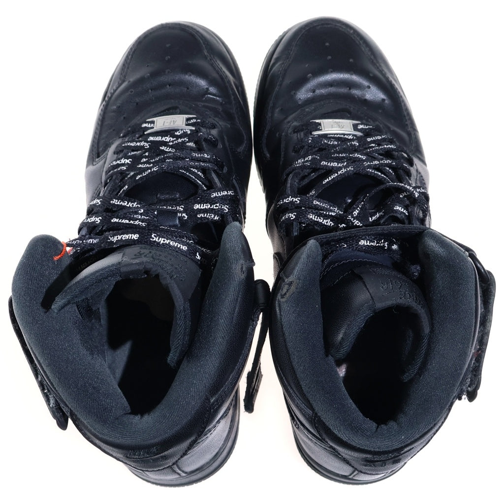 NIKE(ナイキ) ×SUPREME AIR FORCE 1 MID BLACK シュプリーム エアフォース1 ミッドカットスニーカー ブラック US8/26cm FZ8784-001