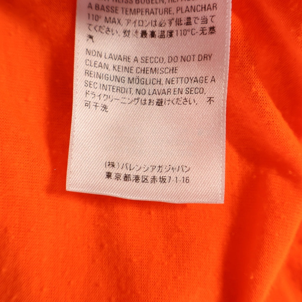 BALENCIAGA(バレンシアガ) 22SS UNIFIT HI MY NAME IS メッセージプリント グラフィックロゴ オーバーサイズ クルーネック 半袖Tシャツカットソー オレンジ 661715 TKVH5