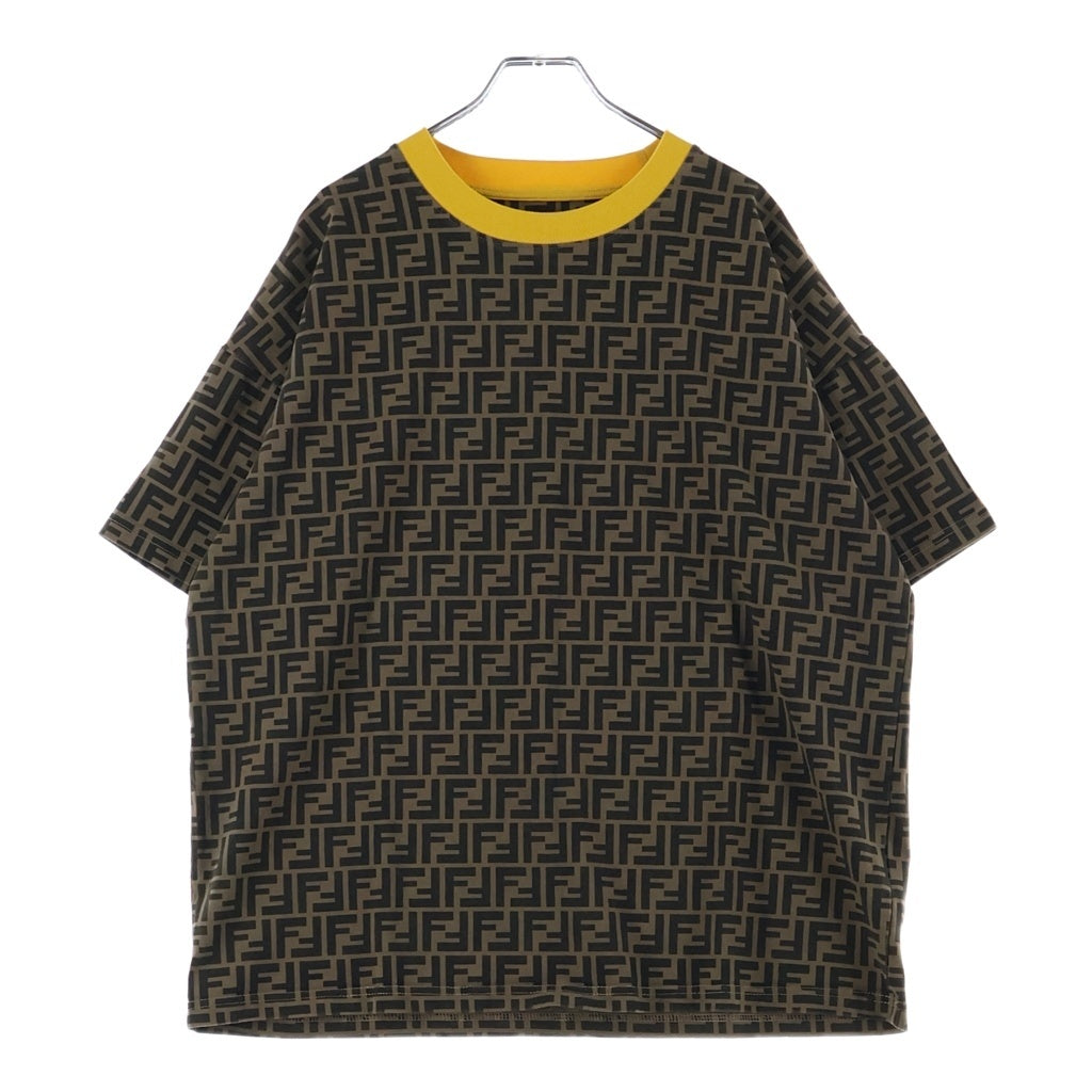 FENDI(フェンディ) ズッカ柄 総柄 半袖Tシャツ カットソー ブラウン