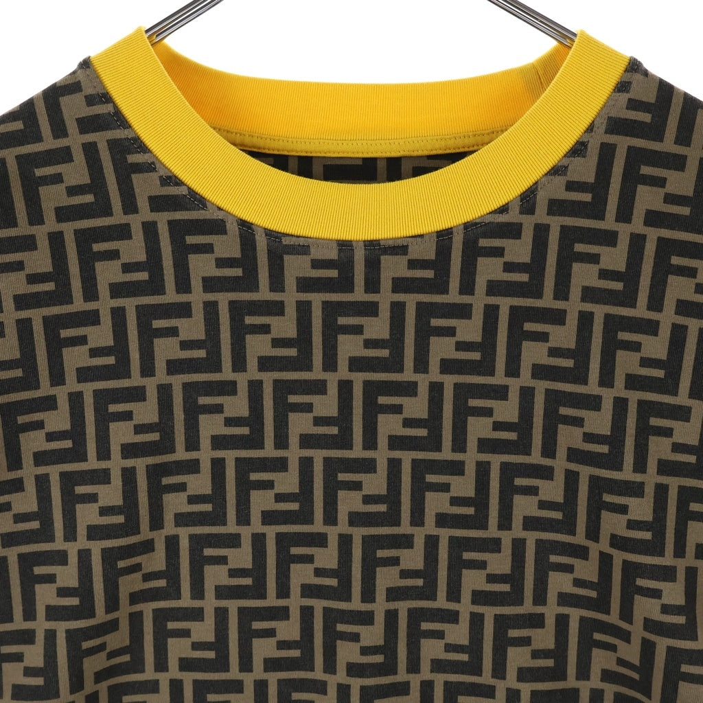 FENDI(フェンディ) ズッカ柄 総柄 半袖Tシャツ カットソー ブラウン