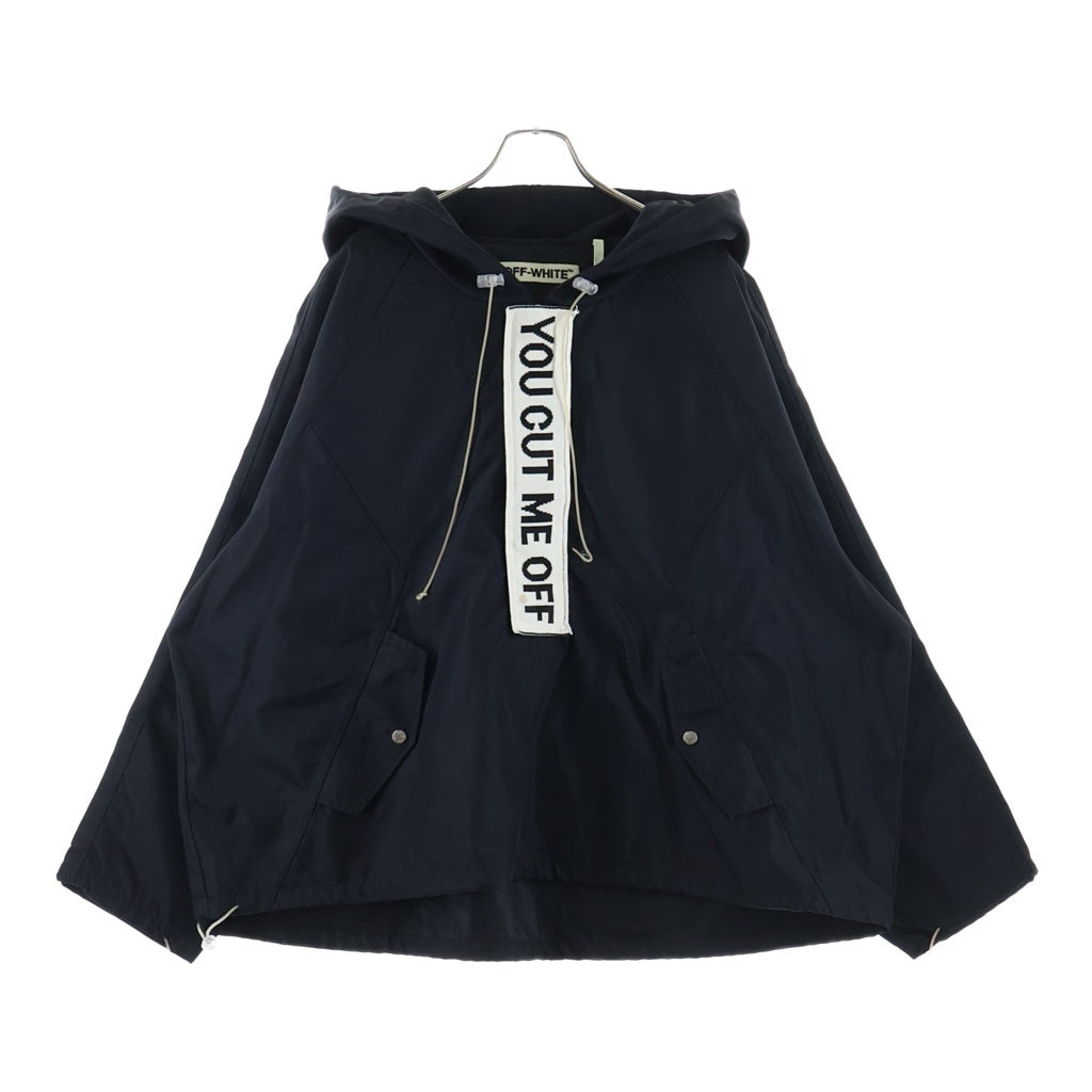 OFF-WHITE(オフホワイト) CUT YOU ME OFF ナイロン アノラックパーカー ジャケット ブラック