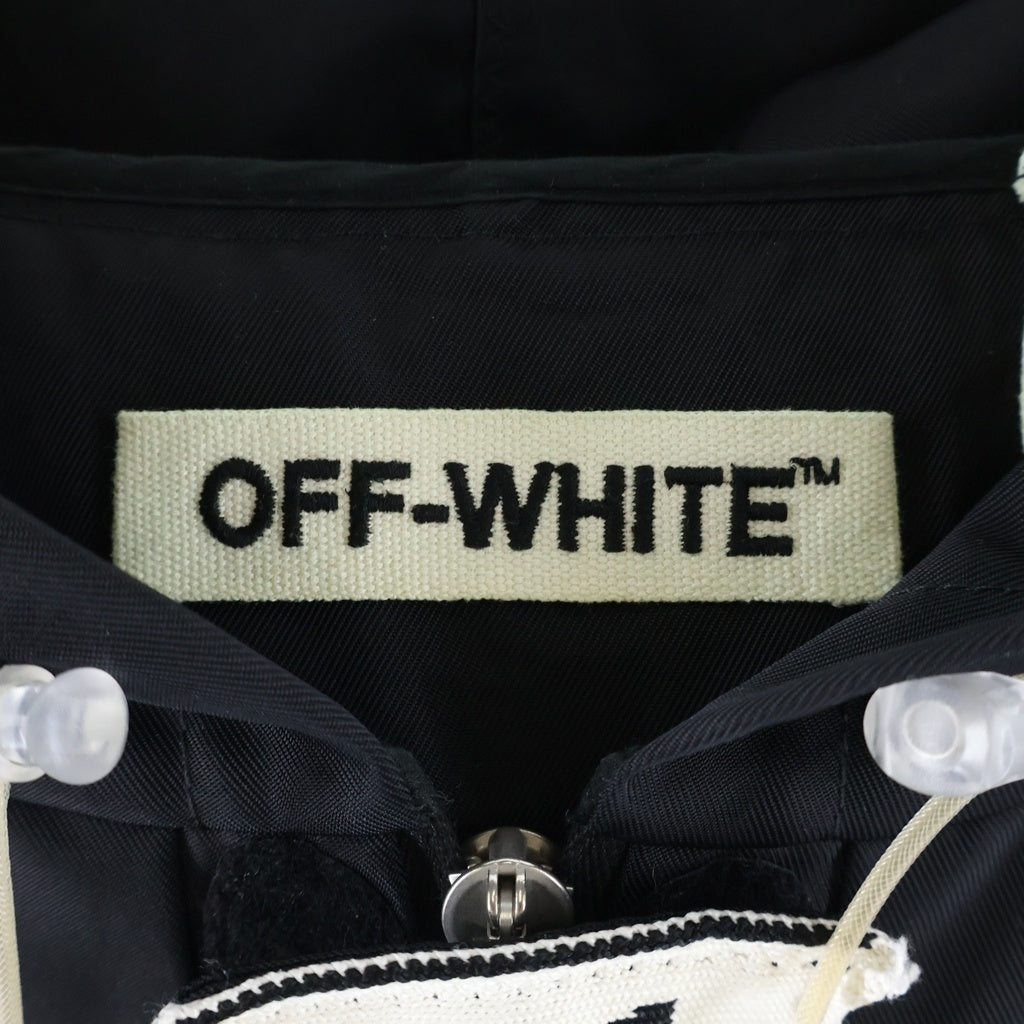 OFF-WHITE(オフホワイト) CUT YOU ME OFF ナイロン アノラックパーカー ジャケット ブラック