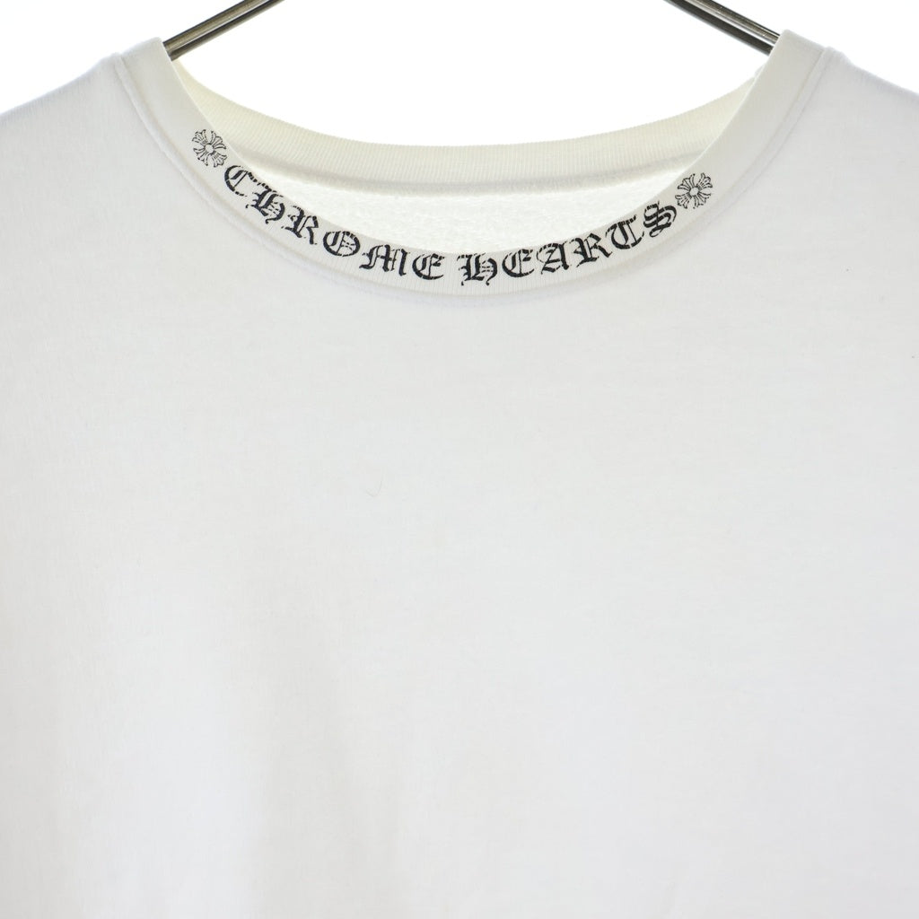 CHROME HEARTS(クロムハーツ) NECK LOGO CREWNECK SWEATSHIRT ネックロゴ クルーネックトレーナー スウェット ホワイト