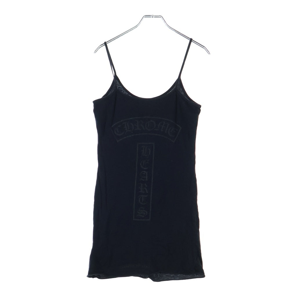 CHROME HEARTS(クロムハーツ) OLD ENGLISH SIDE LOGO CAMISOLE T BAR オールドイングリッシュ ロゴ キャミソール レディース ブラック