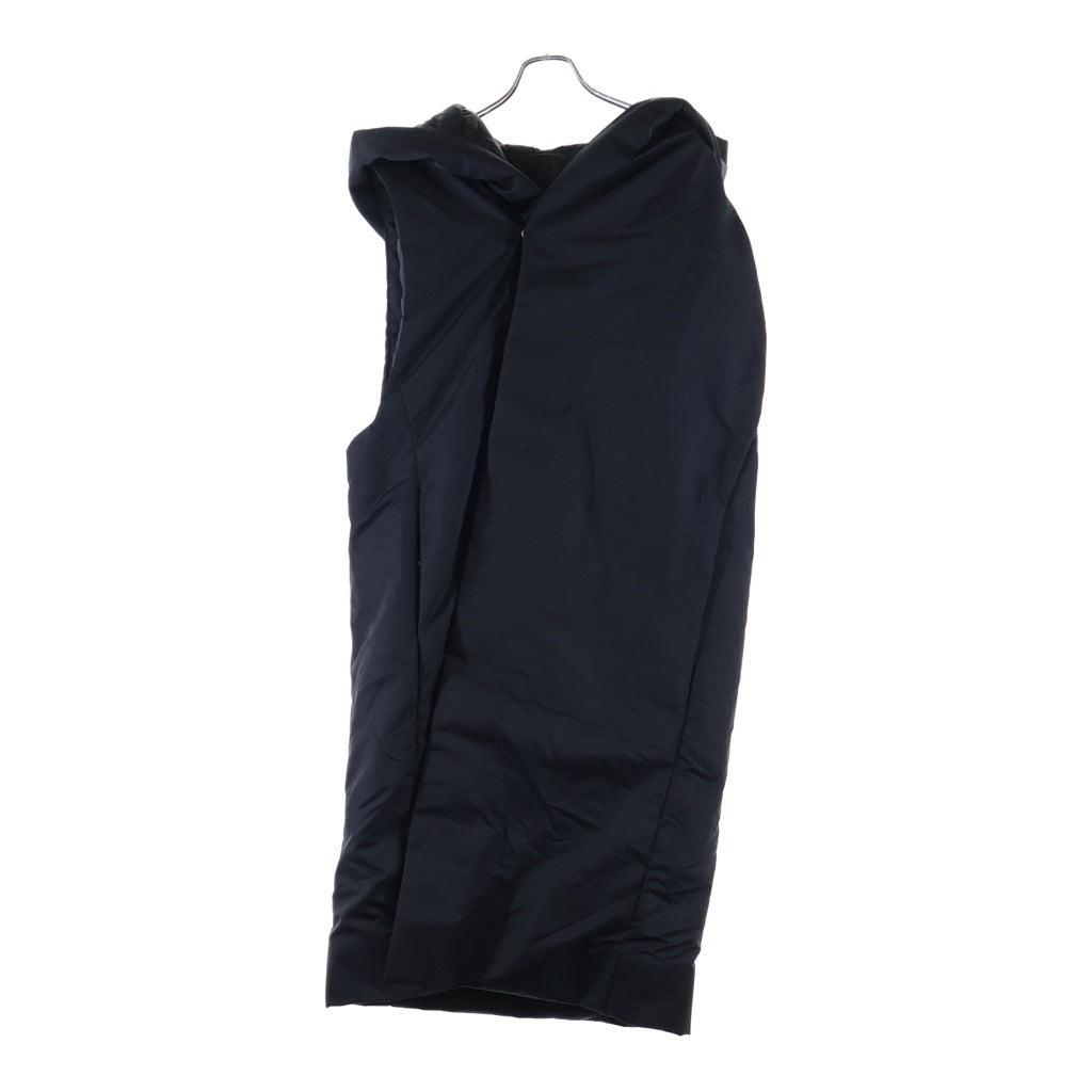 Rick Owens(リックオウエンス) 23AW Hooded Liner Coat フーデッド ノースリーブ パデッド コート ブラック RR02C7921BR