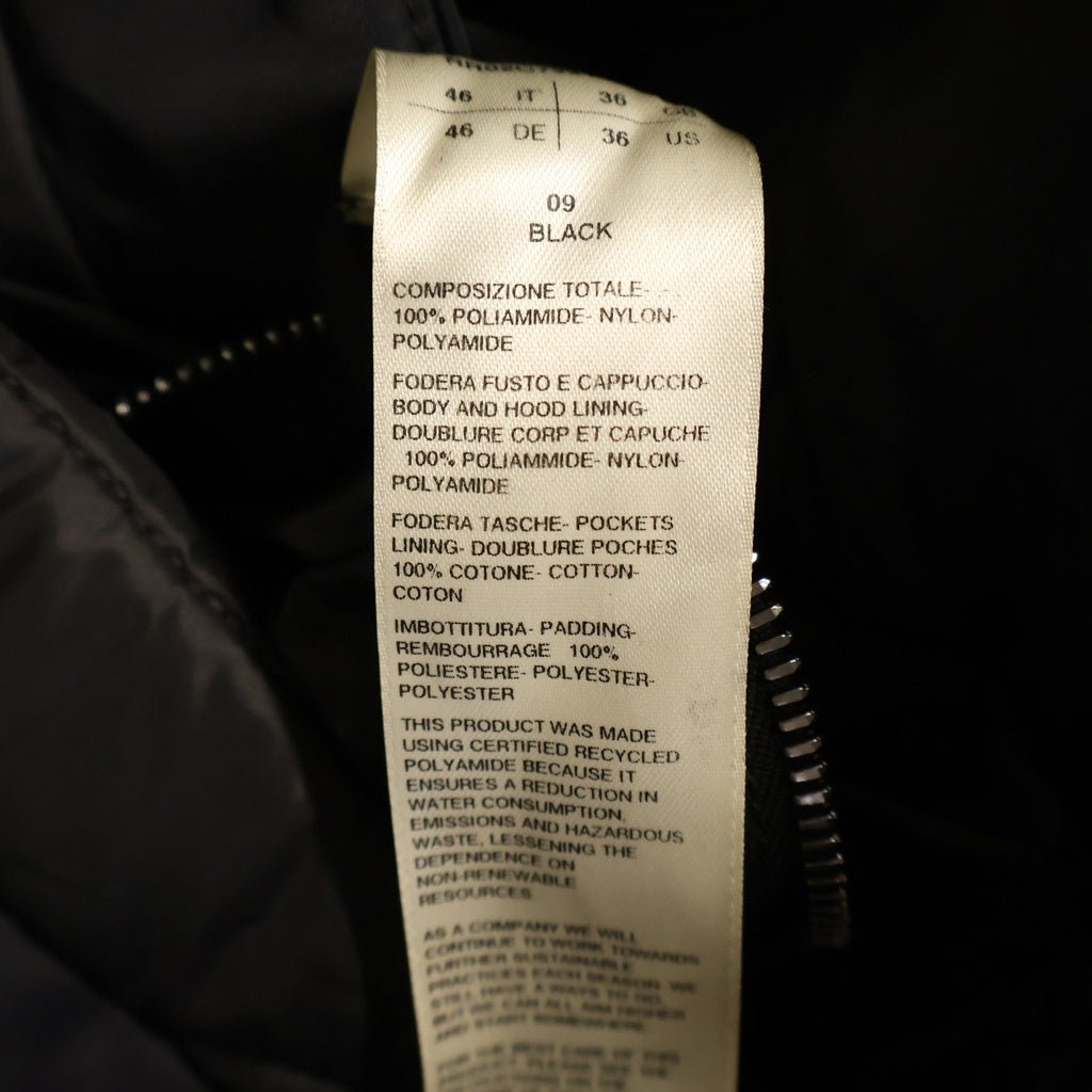 Rick Owens(リックオウエンス) 23AW Hooded Liner Coat フーデッド ノースリーブ パデッド コート ブラック RR02C7921BR