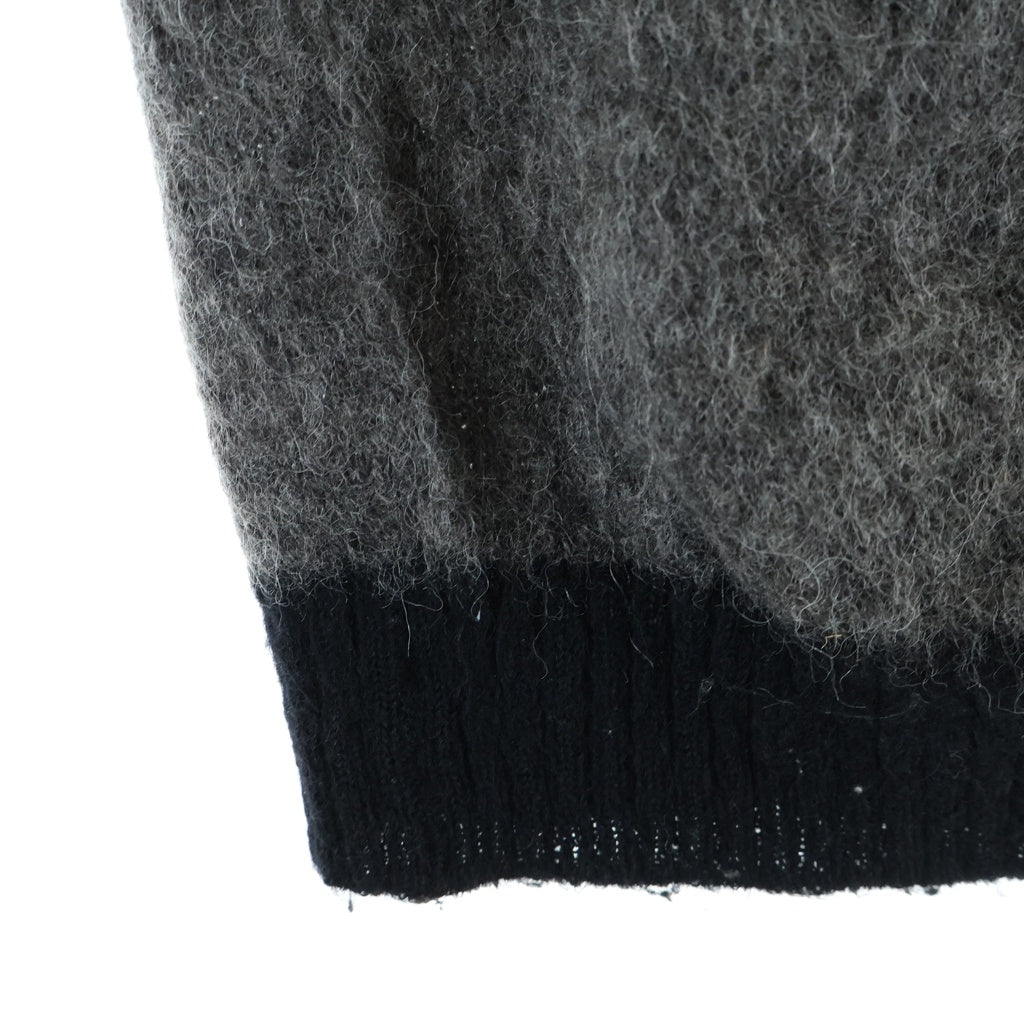 WACKO MARIA(ワコマリア) 16AW WOOL CARDIGAN ウールカーディガン ギルティーパーティー バック刺繍 グレー/ブラック 16FW-WMK-KN21