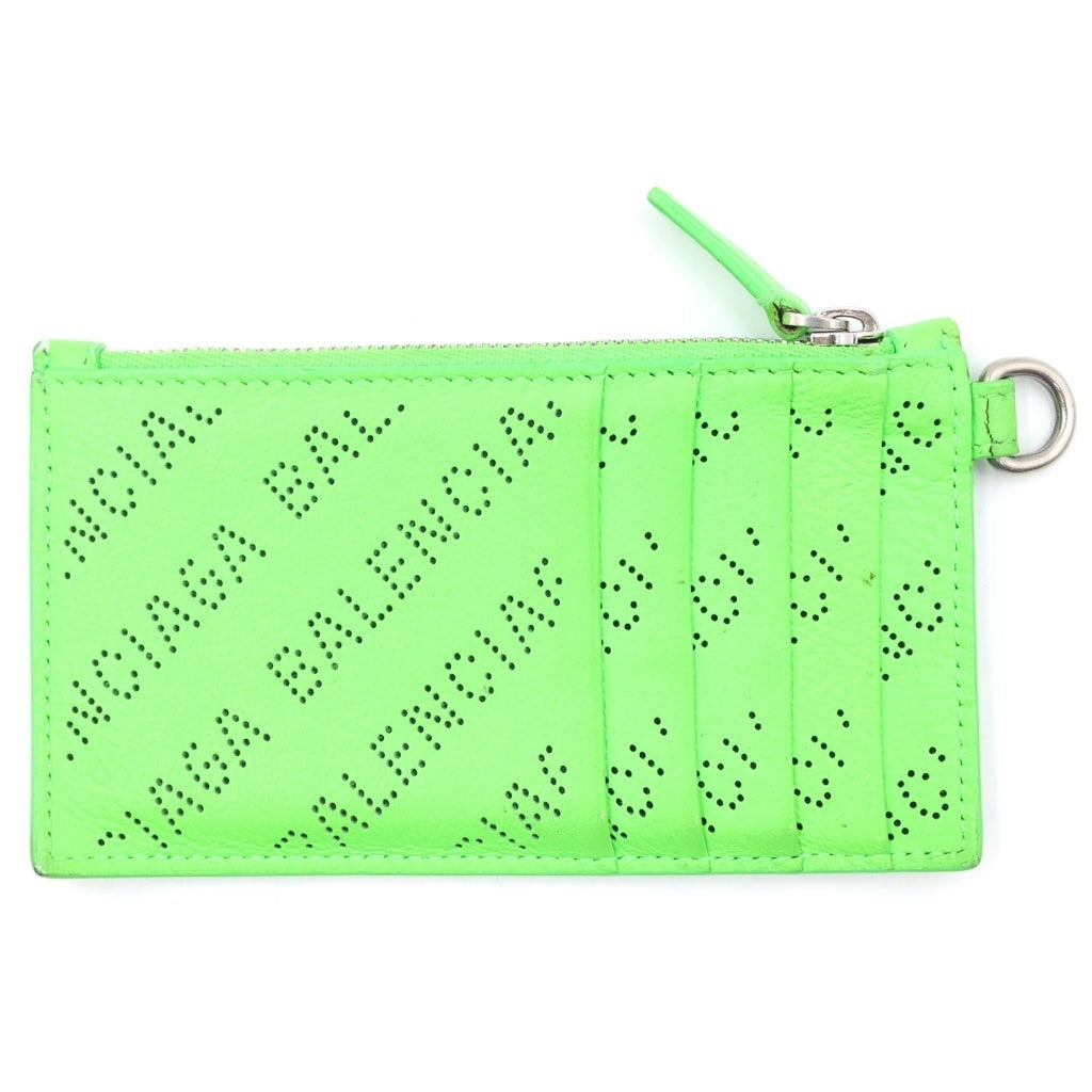 BALENCIAGA(バレンシアガ) ネックストラップ付き カードケース グリーン 594548 レディース