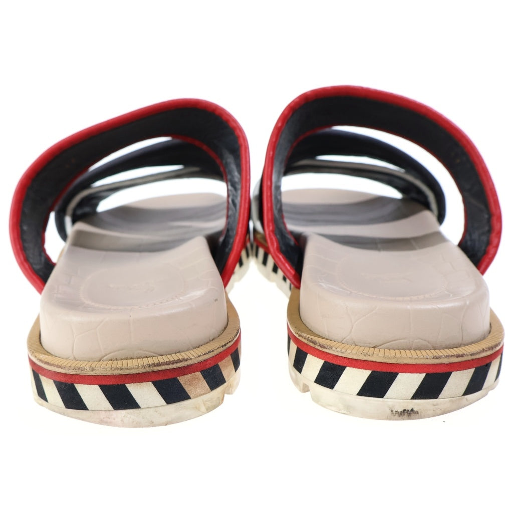 CHRISTIAN LOUBOUTIN(クリスチャンルブタン) クロコ型押し レザーサンダル マルチカラー 1191433