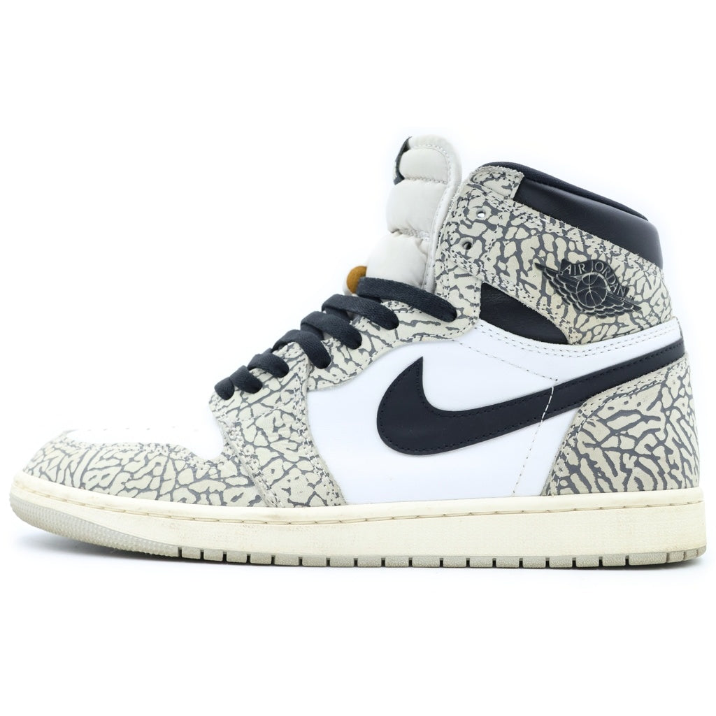 NIKE(ナイキ) AIR JORDAN 1 RETRO HIGH OG WHITE CEMENT ELEPHANT エアジョーダン1 ホワイトセメント ハイカットスニーカー ホワイト/グレー US10/28cm DZ5485-052