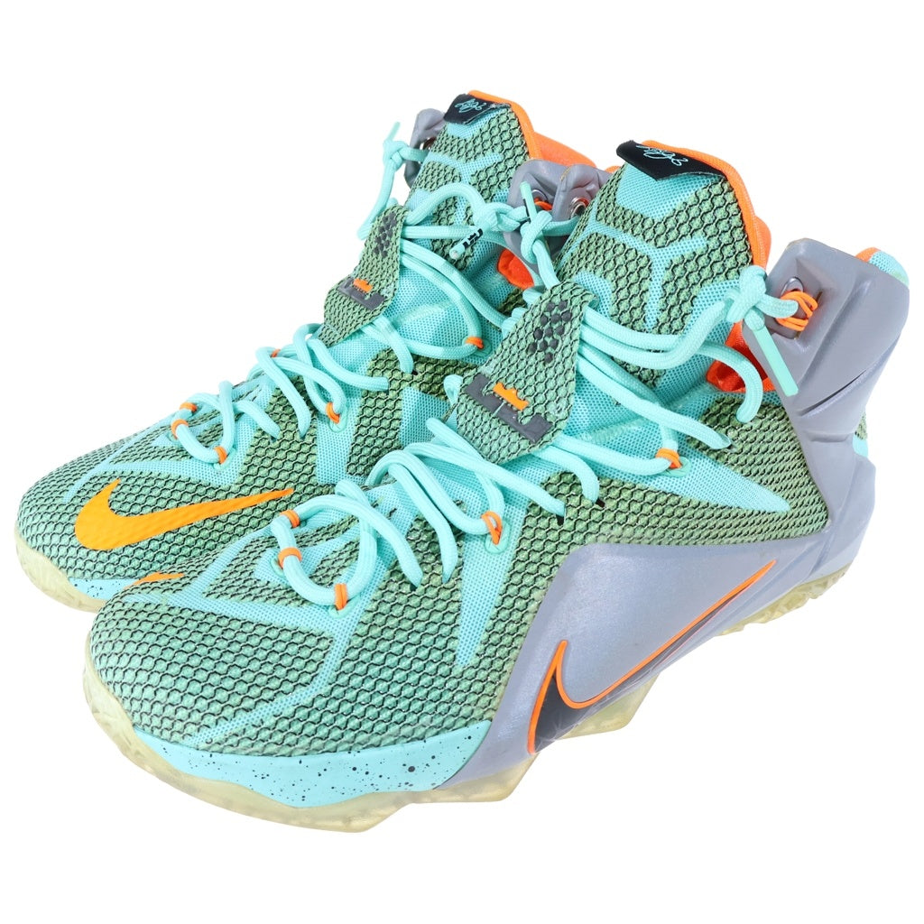 NIKE(ナイキ) LEBRON XII 684593-301 レブロン 12 ミドルカットスニーカー グリーン/グレー US12/30cm