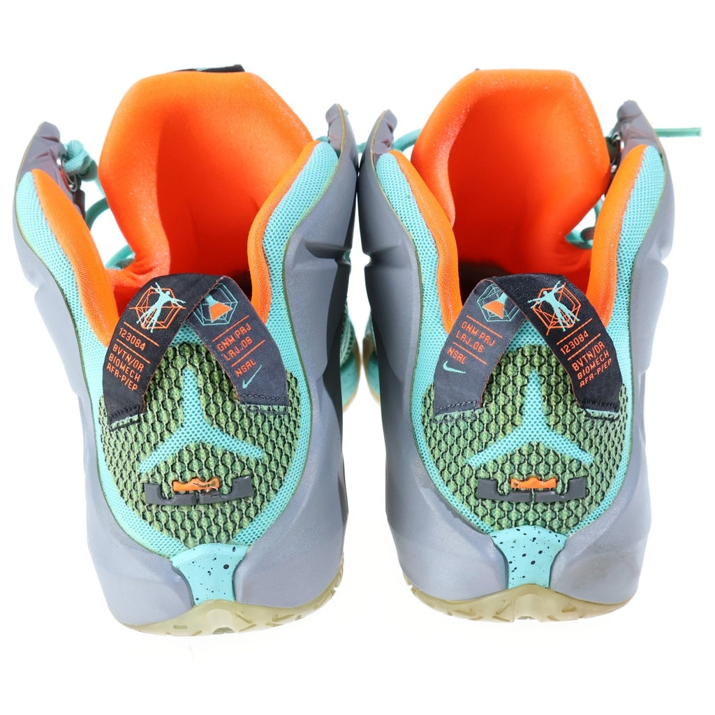 NIKE(ナイキ) LEBRON XII 684593-301 レブロン 12 ミドルカットスニーカー グリーン/グレー US12/30cm
