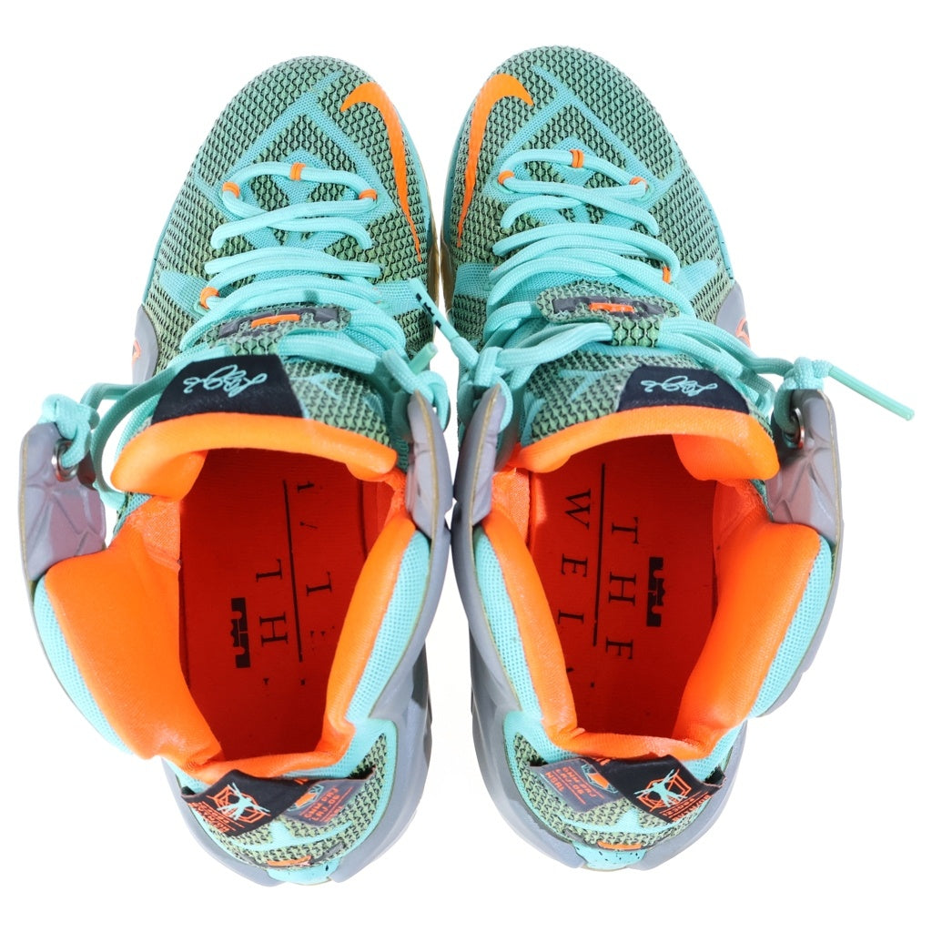 NIKE(ナイキ) LEBRON XII 684593-301 レブロン 12 ミドルカットスニーカー グリーン/グレー US12/30cm