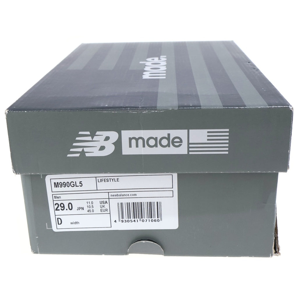 New Balance(ニューバランス) M990GL5 990V5 GRAY ローカットスニーカー グレー US11/29.0cm