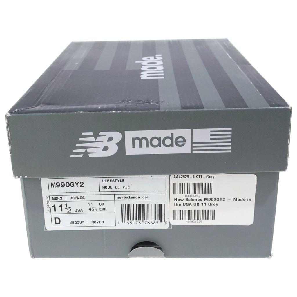 New Balance(ニューバランス) 990V2 GRAY ローカットスニーカー グレー US11.5/29.5cm M990GY2