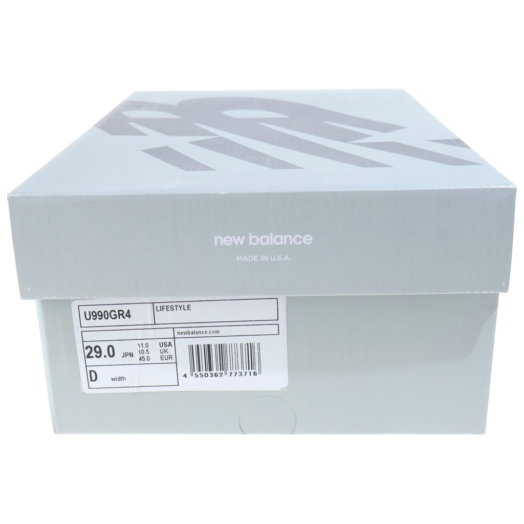 New Balance(ニューバランス) 990V4 GRAY SILVER ローカットスニーカー グレー US11/29.0cm U990GR4