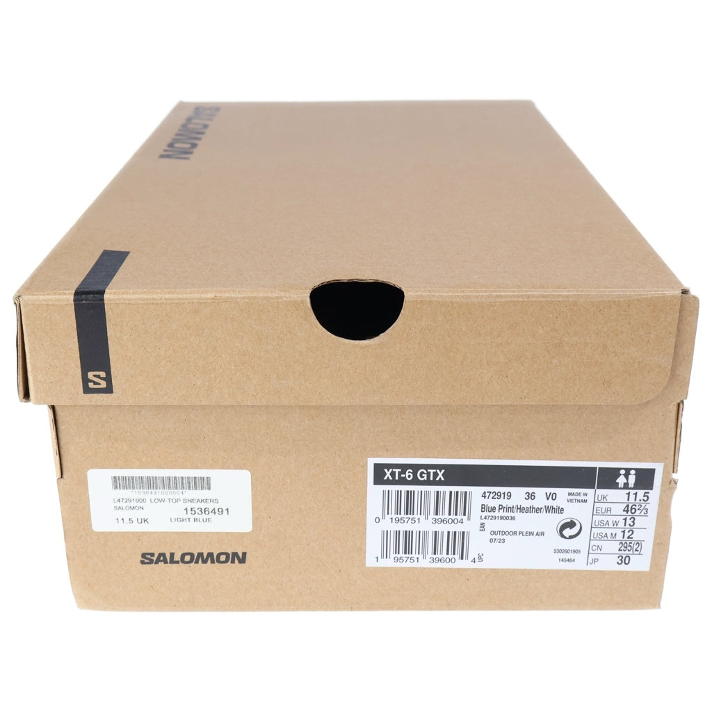 SALOMON(サロモン) XT-6 GORE-TEX BLUE PRINT ローカットスニーカー ゴアテックス ブルー US12/30.0cm 472919