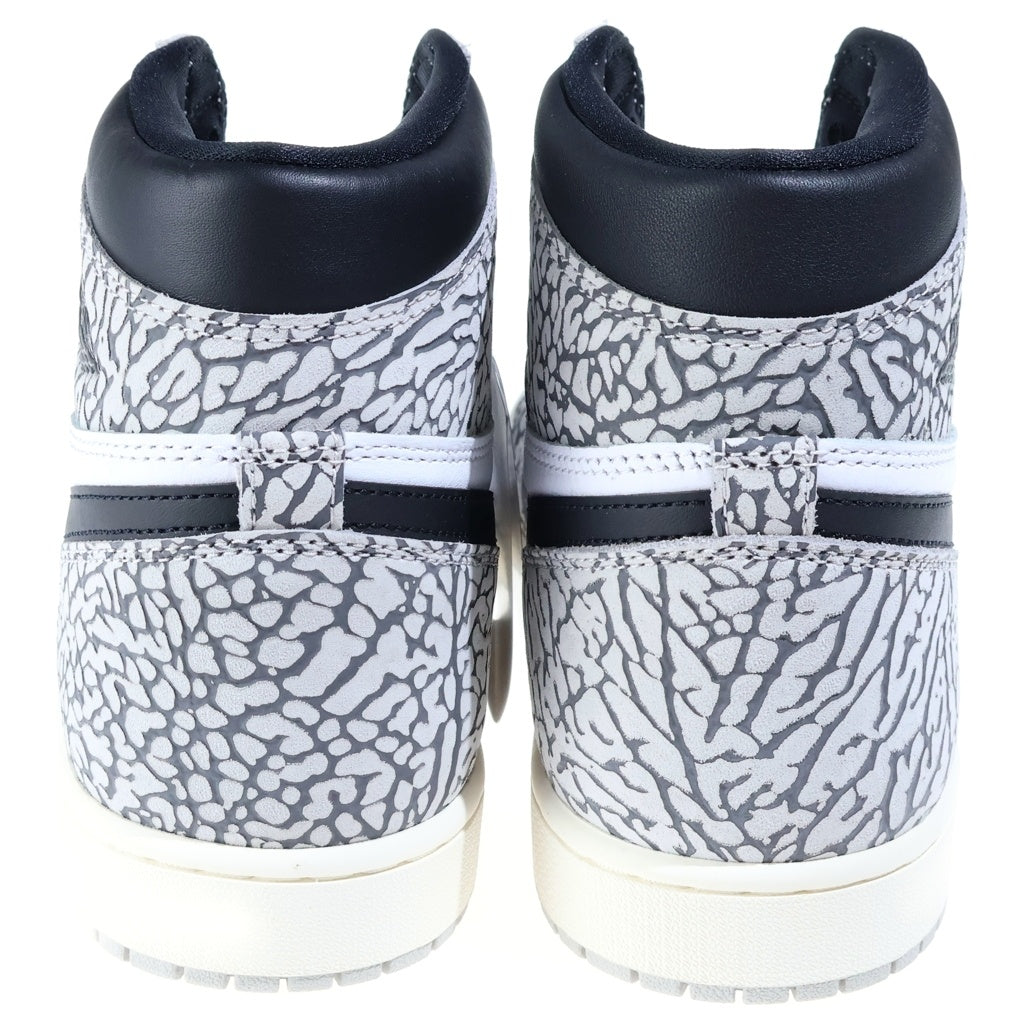 NIKE(ナイキ) AIR JORDAN 1 RETRO HIGH OG WHITE CEMENT ELEPHANT DZ5485-052 エアジョーダン1 ホワイトセメント ハイカットスニーカー ホワイト/グレー US12/30.0cm