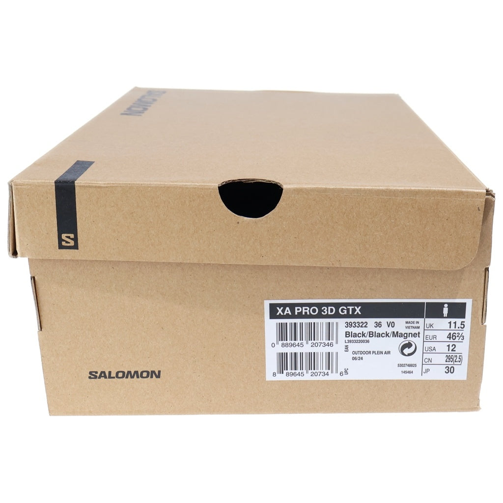 SALOMON(サロモン) XA PRO 3D GORE-TEX BLACK/MAGNET ローカットスニーカー ゴアテックス ブラック US12/30.0cm 393322