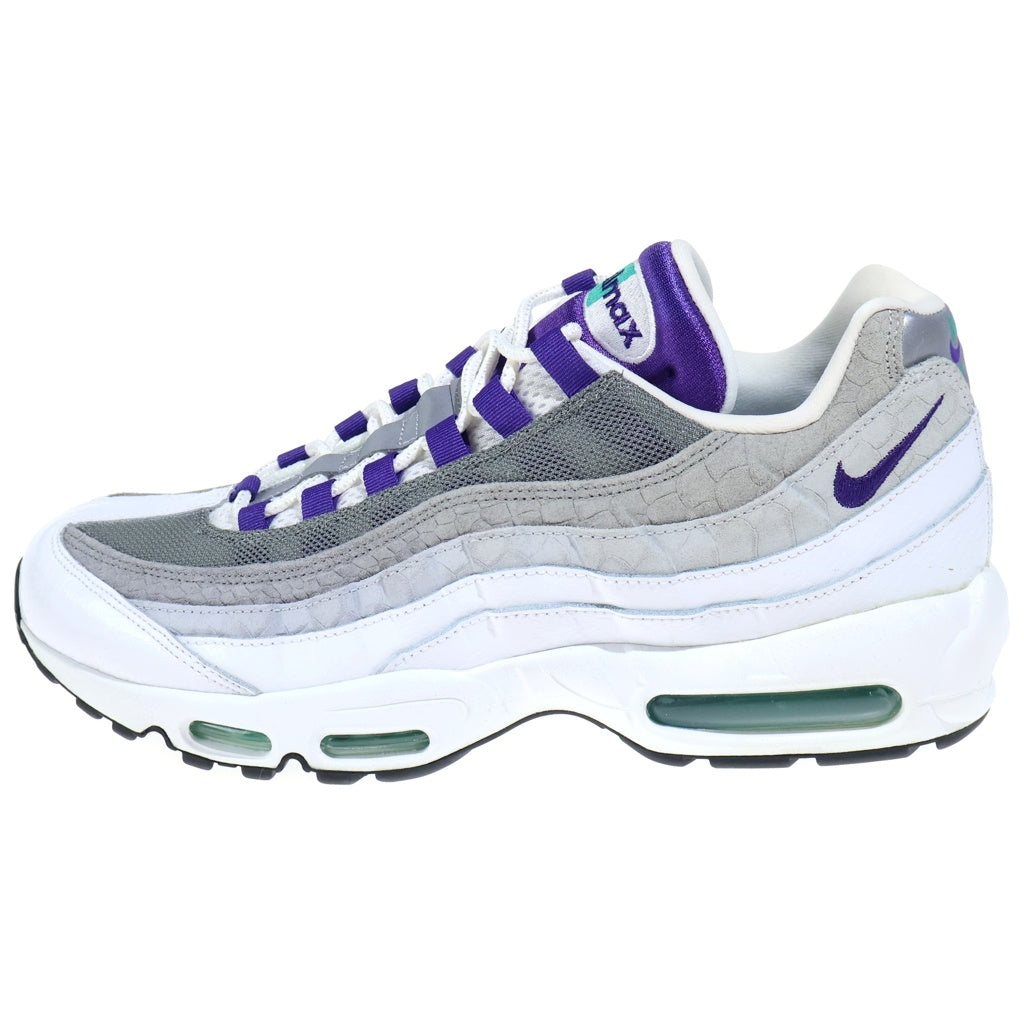 NIKE(ナイキ) AIR MAX 95 GRAPE SNAKESKIN AO2450-101 エアマックス95 グレープ スネークスキン/グレープグラデ ローカットスニーカー ホワイト/グレー US12/30.0cm