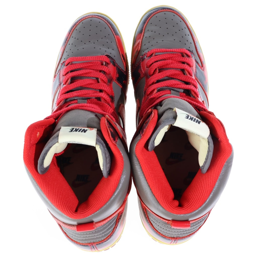 NIKE(ナイキ) DUNK HI 1985 SP RED ACID WASH DD9404-600 ダンク レッドアシッドウォッシュ ハイカットスニーカー グレー/レッド US12/30.0cm
