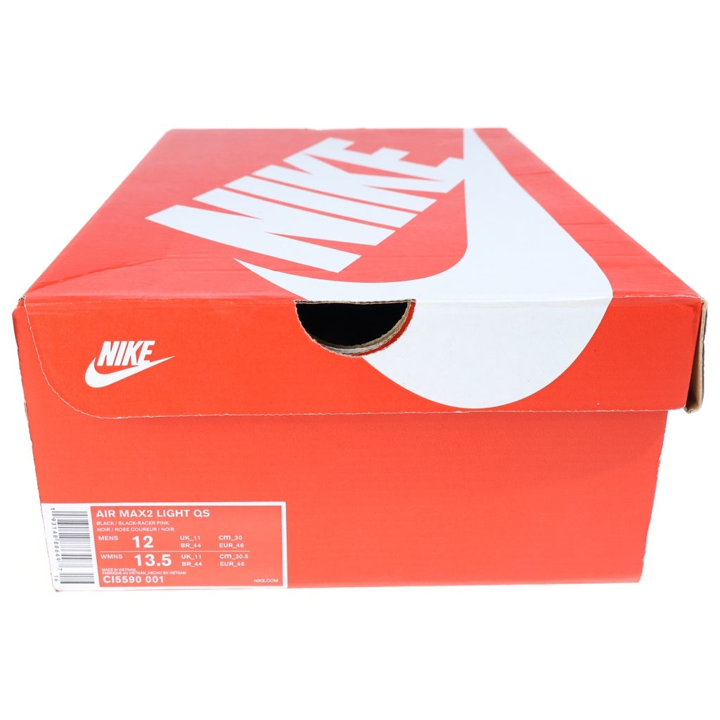 NIKE(ナイキ) × atmos AIR MAX 2 LIGHT CI5590-001 アトモス エアマックス2 ライト QS ローカットスニーカー ブラック US12/30.0cm