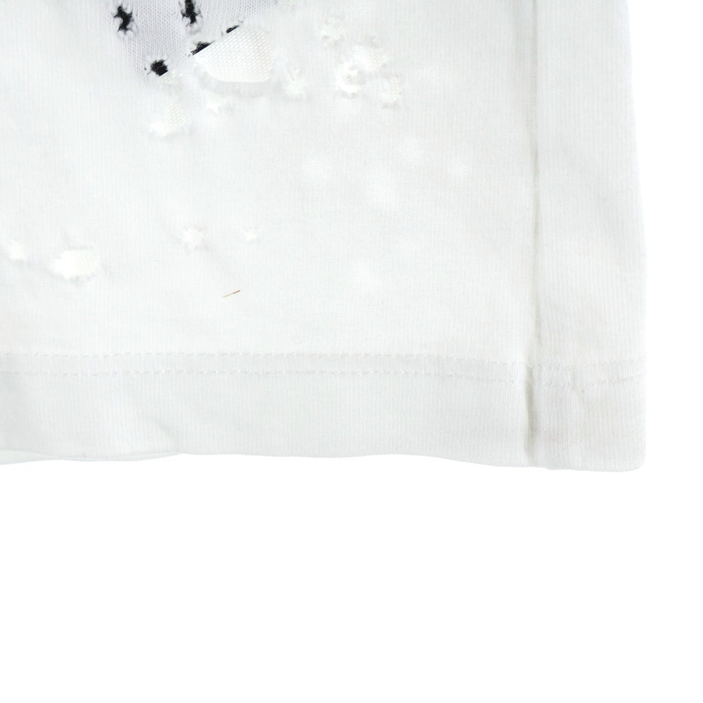 AMIRI(アミリ) 24AW Shotgun Embroidered Logo Crewneck T-Shirt MA ロゴショットガン Tシャツ 半袖カットソー ホワイト AMJYTE1059