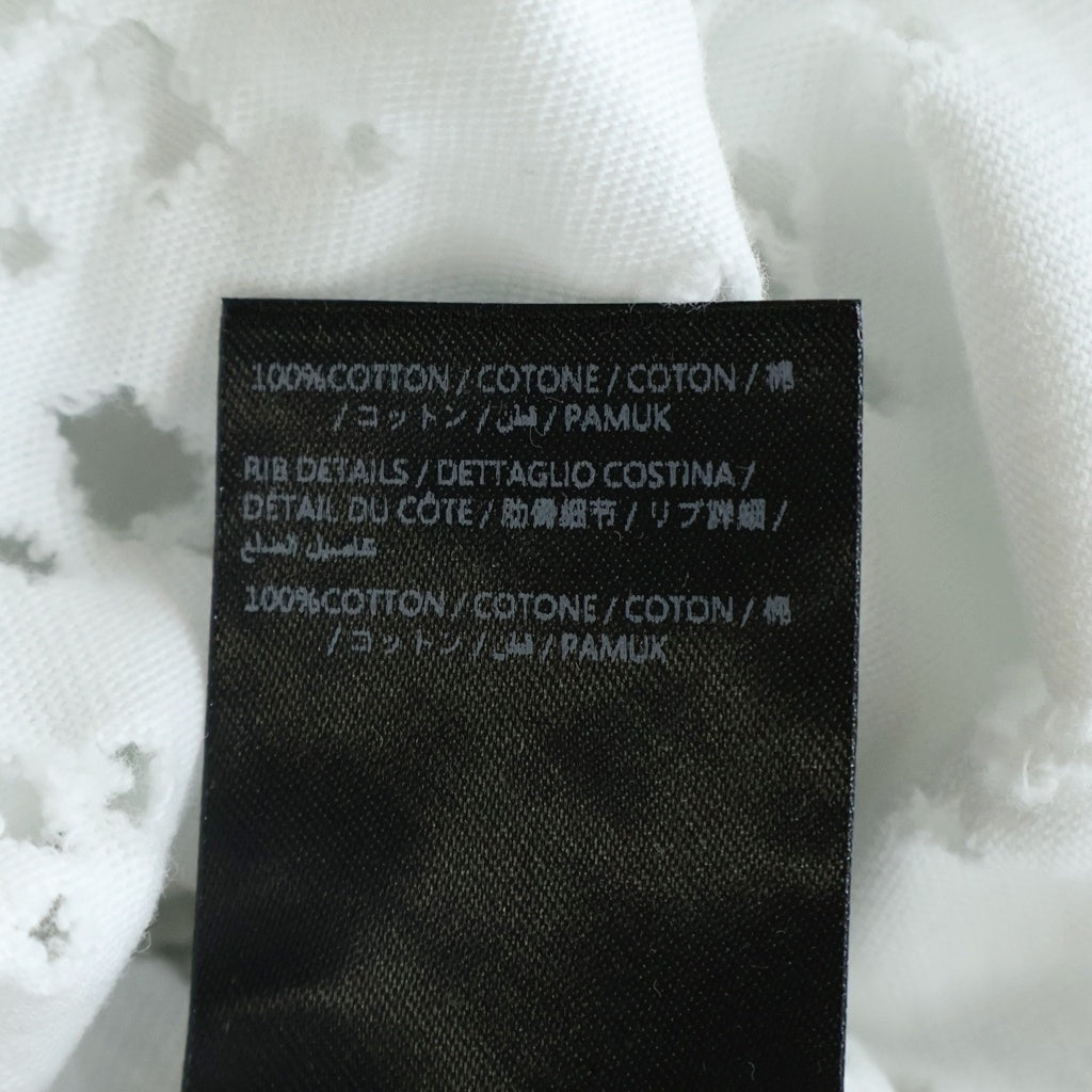 AMIRI(アミリ) 24AW Shotgun Embroidered Logo Crewneck T-Shirt MA ロゴショットガン Tシャツ 半袖カットソー ホワイト AMJYTE1059